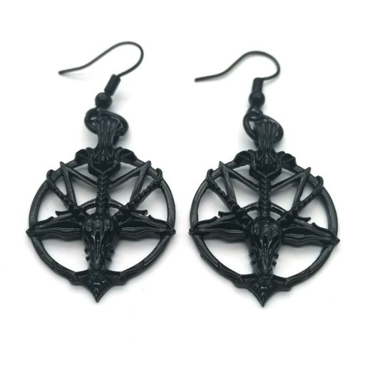 Boucles d'oreilles pendantes pentagramme pour femmes