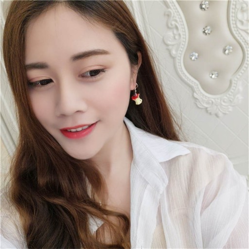 Boucles d'oreilles pendantes pomme G1095