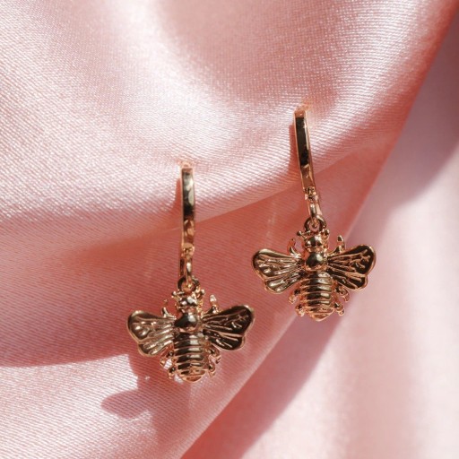 Boucles d'oreilles pendantes pour femmes abeille