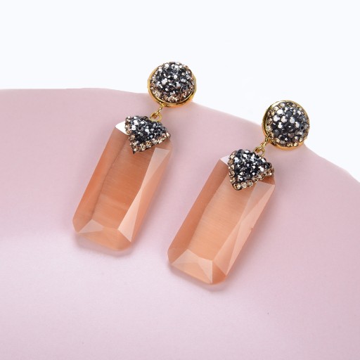 Boucles d'oreilles pendantes pour femmes avec cristal G1135