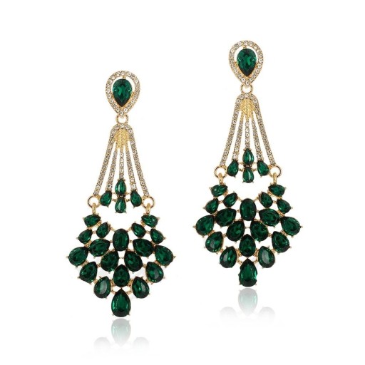 Boucles d'oreilles pendantes pour femmes avec des cristaux G769