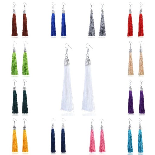 Boucles d'oreilles pendantes pour femmes avec frange G167