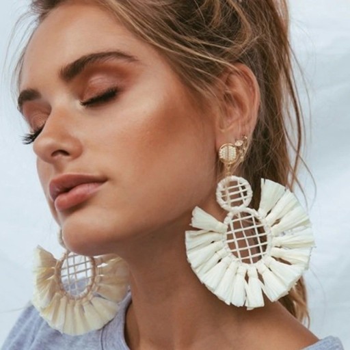 Boucles d'oreilles pendantes pour femmes avec frange G736