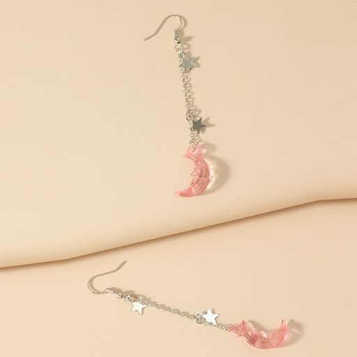 Boucles d'oreilles pendantes pour femmes avec lune