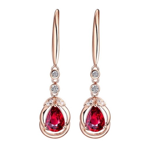 Boucles d'oreilles pendantes pour femmes avec tourmaline