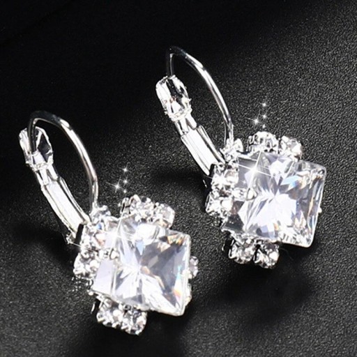 Boucles d'oreilles pendantes pour femmes avec zircons G1203