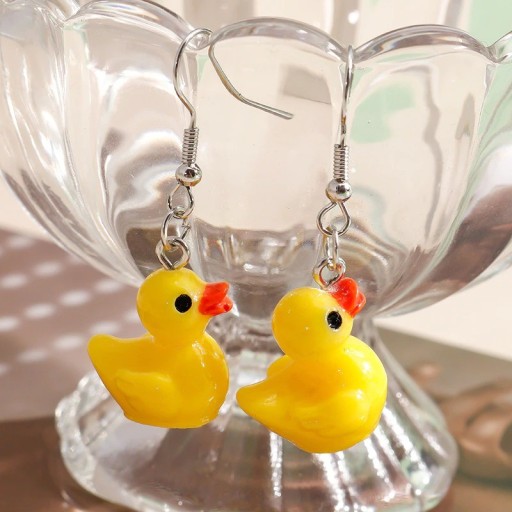 Boucles d'oreilles pendantes pour femmes canard