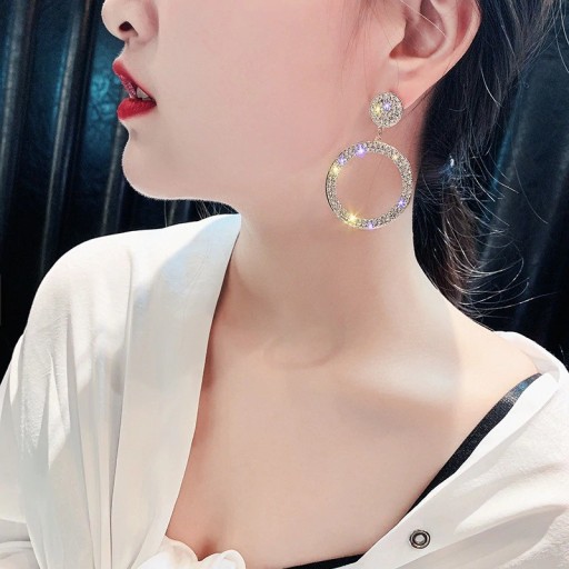Boucles d'oreilles pendantes pour femmes en forme de cercles R108