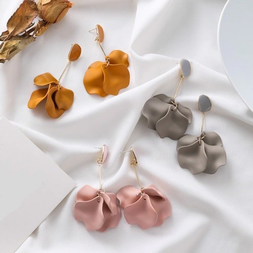 Boucles d'oreilles pendantes pour femmes fleurs G484