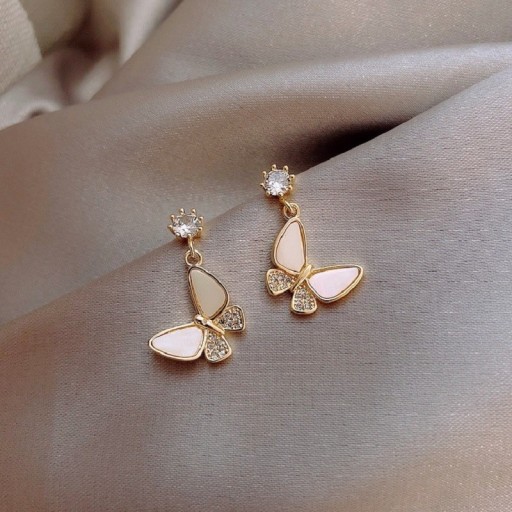 Boucles d'oreilles pendantes pour femmes papillons G207