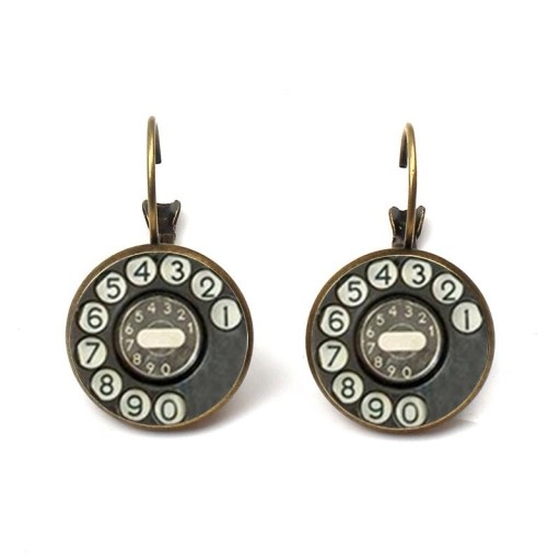 Boucles d'oreilles pendantes téléphone pour femmes