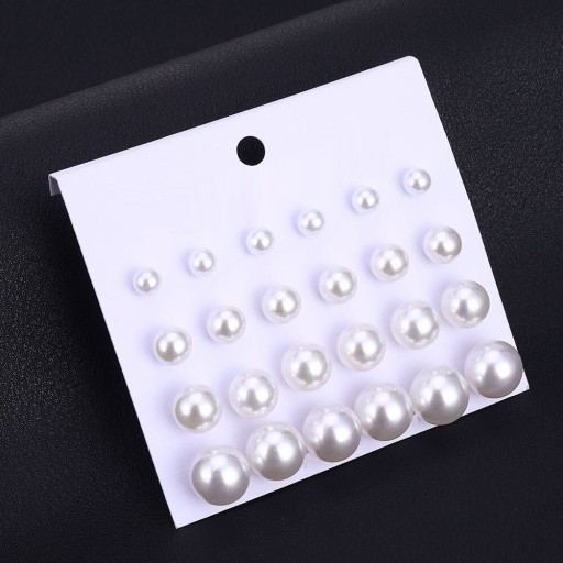 Boucles d'oreilles pour femmes 12 paires