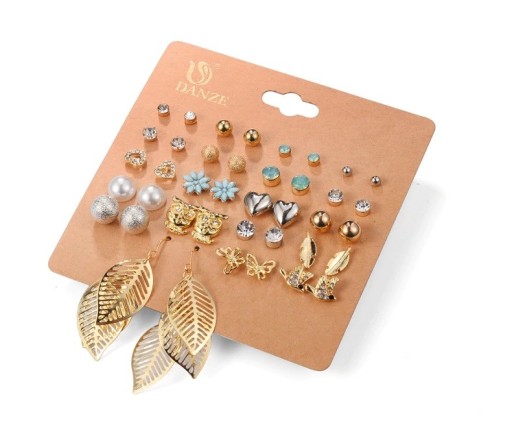Boucles d'oreilles pour femmes 20 paires J524