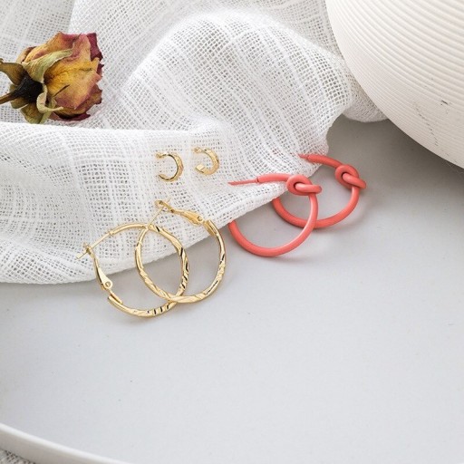 Boucles d'oreilles pour femmes 3 paires G1266