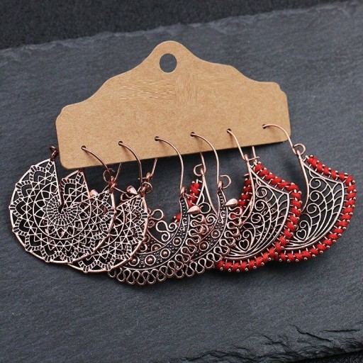 Boucles d'oreilles pour femmes 3 paires H855