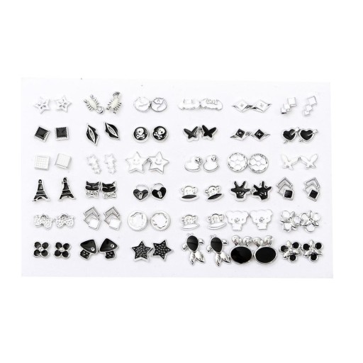 Boucles d'oreilles pour femmes 36 paires H771