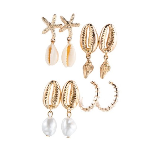 Boucles d'oreilles pour femmes 4 paires J178