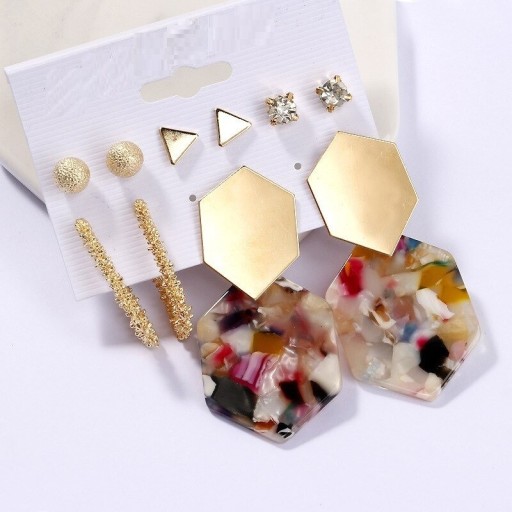 Boucles d'oreilles pour femmes 5 paires H856