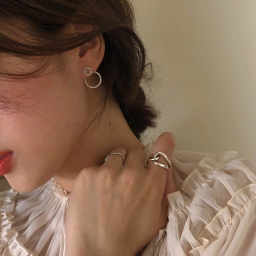Boucles d'oreilles pour femmes avec anneau