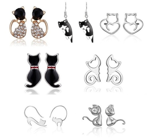 Boucles d'oreilles pour femmes avec des chats