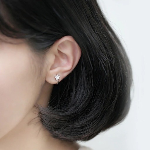 Boucles d'oreilles pour femmes avec étoile