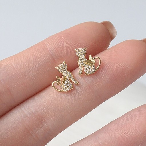Boucles d'oreilles pour femmes avec zircon