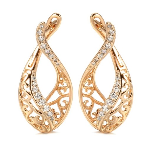 Boucles d'oreilles pour femmes avec zircons G936