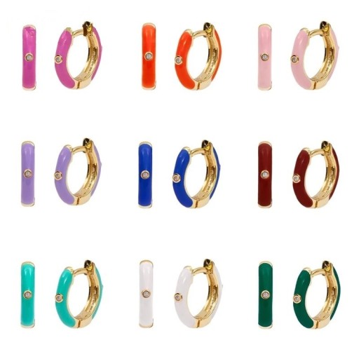 Boucles d'oreilles pour femmes en forme de cercle avec zircon