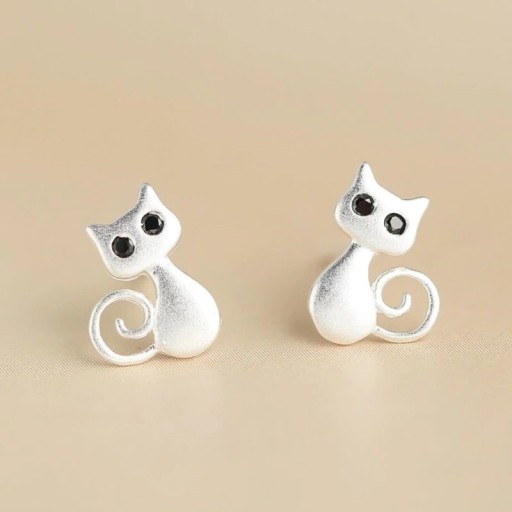 Boucles d'oreilles pour femmes en forme de chat