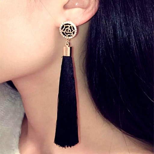 Boucles d'oreilles pour femmes ornées de franges J3196