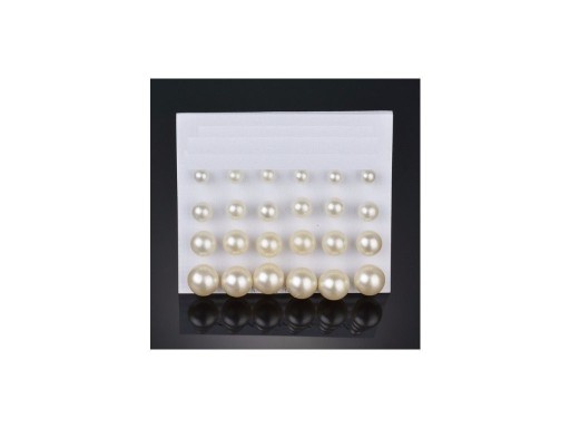 Boucles d'oreilles pour femmes Perles 12 paires J1136