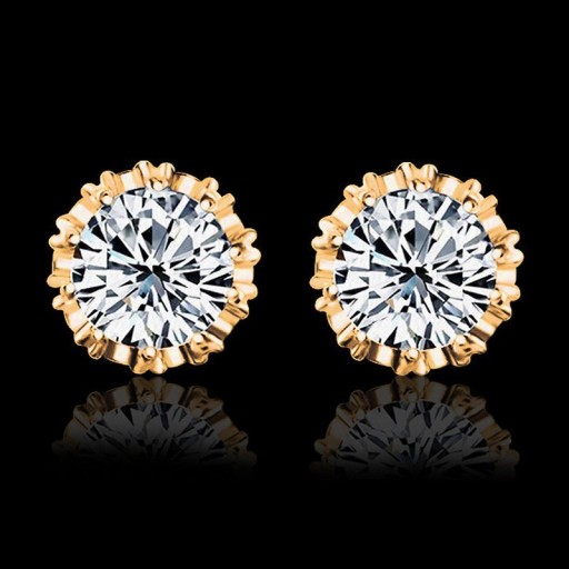 Boucles d'oreilles pour hommes avec zircon J1492