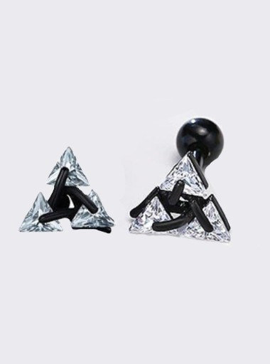 Boucles d'oreilles puces avec zircon G1023