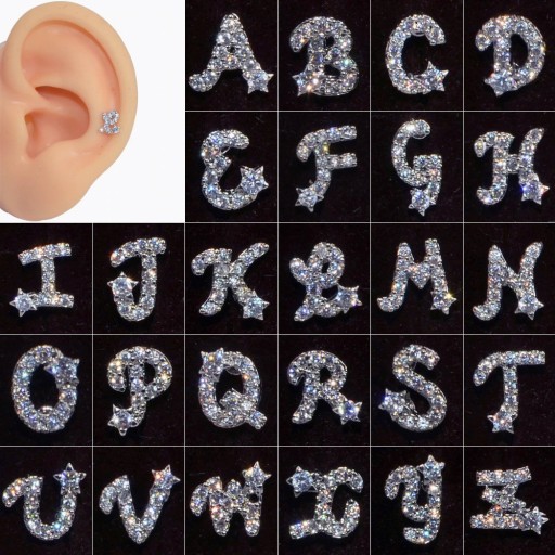 Boucles d'oreilles puces avec zircon
