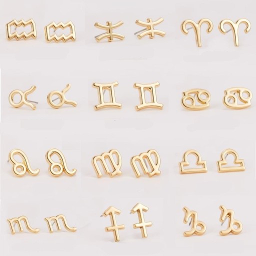 Boucles d'oreilles puces pour femmes signe astrologique