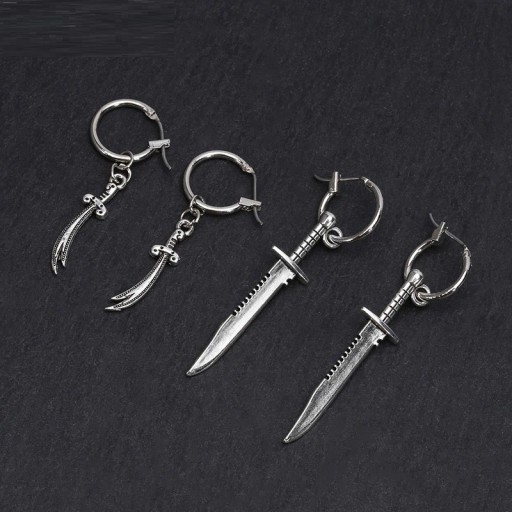 Boucles d'oreilles rondes avec pendentif G2535