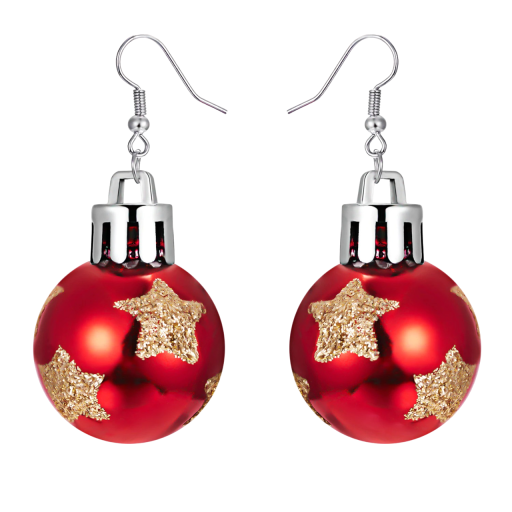 Boucles d'oreilles rondes de Noël