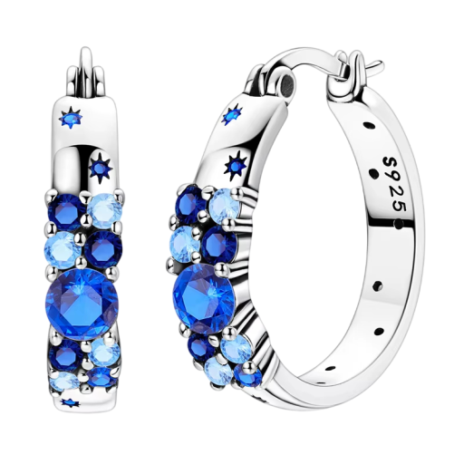 Boucles d'oreilles rondes en argent sterling 925 Design moderne et délicat pour un usage quotidien et des soirées, bijou élégant pour femmes