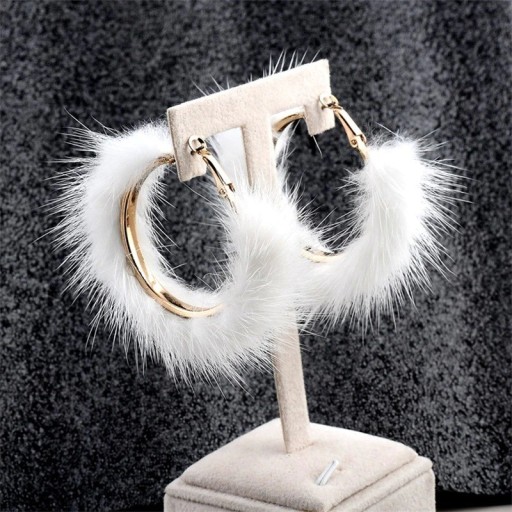 Boucles d'oreilles rondes en velours pour femmes
