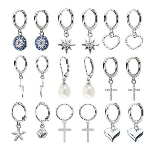 Boucles d'oreilles rondes pour femmes avec pendentif A1698