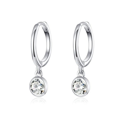 Boucles d'oreilles rondes pour femmes avec pendentif G1109