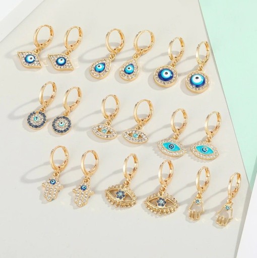 Boucles d'oreilles rondes pour femmes avec pendentif G193