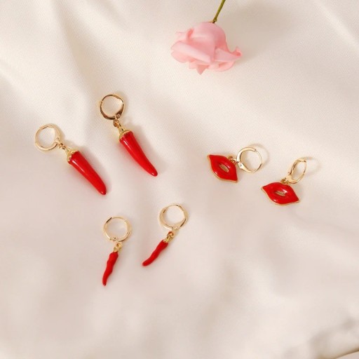 Boucles d'oreilles rondes pour femmes avec pendentif G977