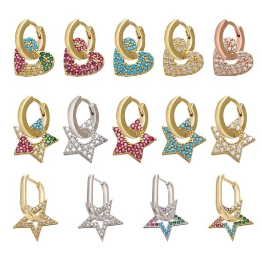 Boucles d'oreilles rondes pour femmes avec pendentif