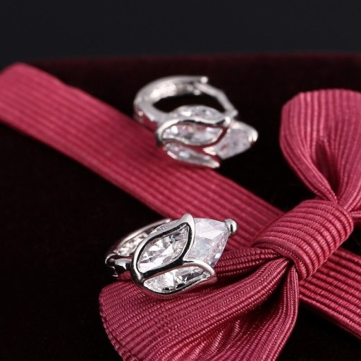 Boucles d'oreilles rondes pour femmes avec zircon