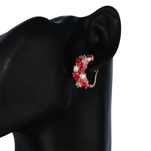 Boucles d'oreilles rondes pour femmes avec zircon