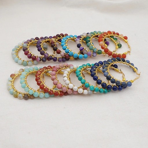 Boucles d'oreilles rondes pour femmes G507