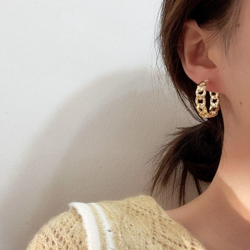 Boucles d'oreilles rondes pour femmes H713