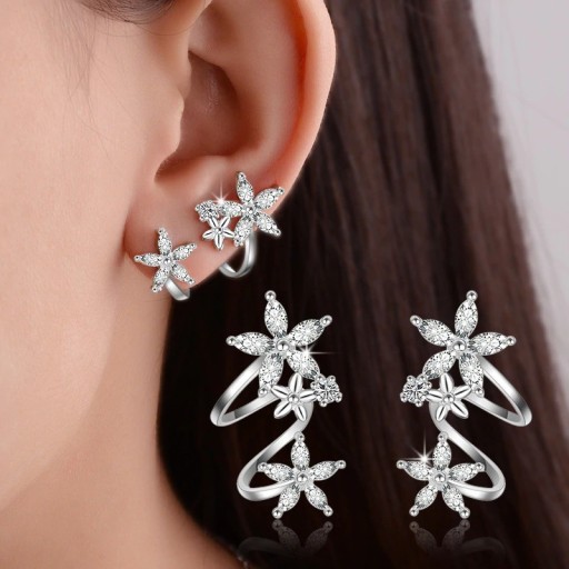 Boucles d'oreilles torsadées pour femmes fleurs