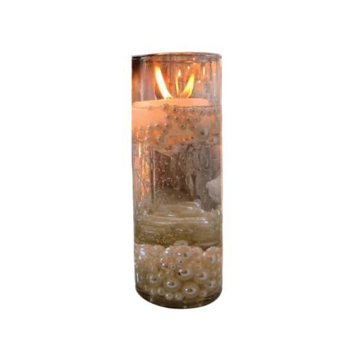 Bougeoir en verre cylindrique 5,3 × 18 cm Support de bougie en verre transparent Décoration de bougeoir pour décoration de table de mariage et décorations d'intérieur